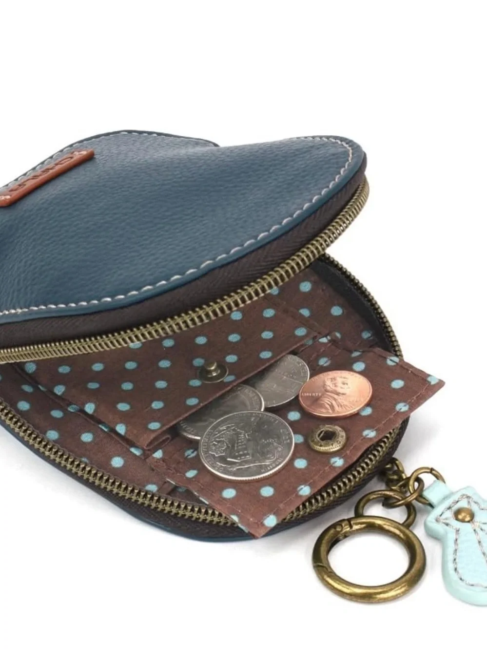Chala sand dollar seashell bag charm keychain coin purse NWT